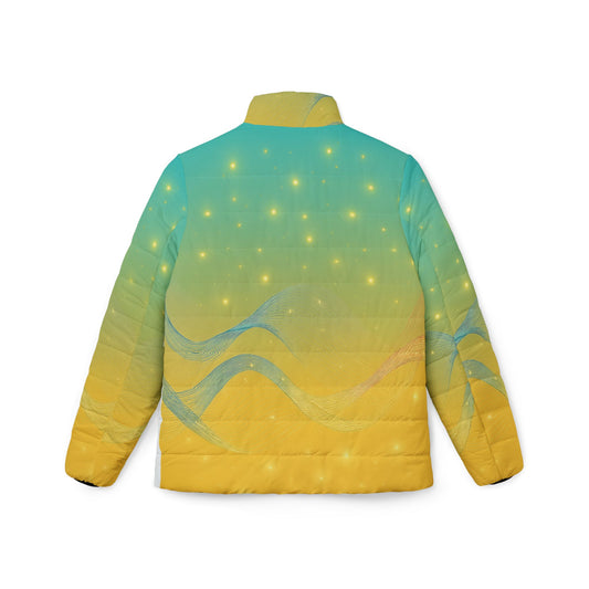 Gradient Starry Puffer Jacket — Women’s Lightweight Quilted Coat