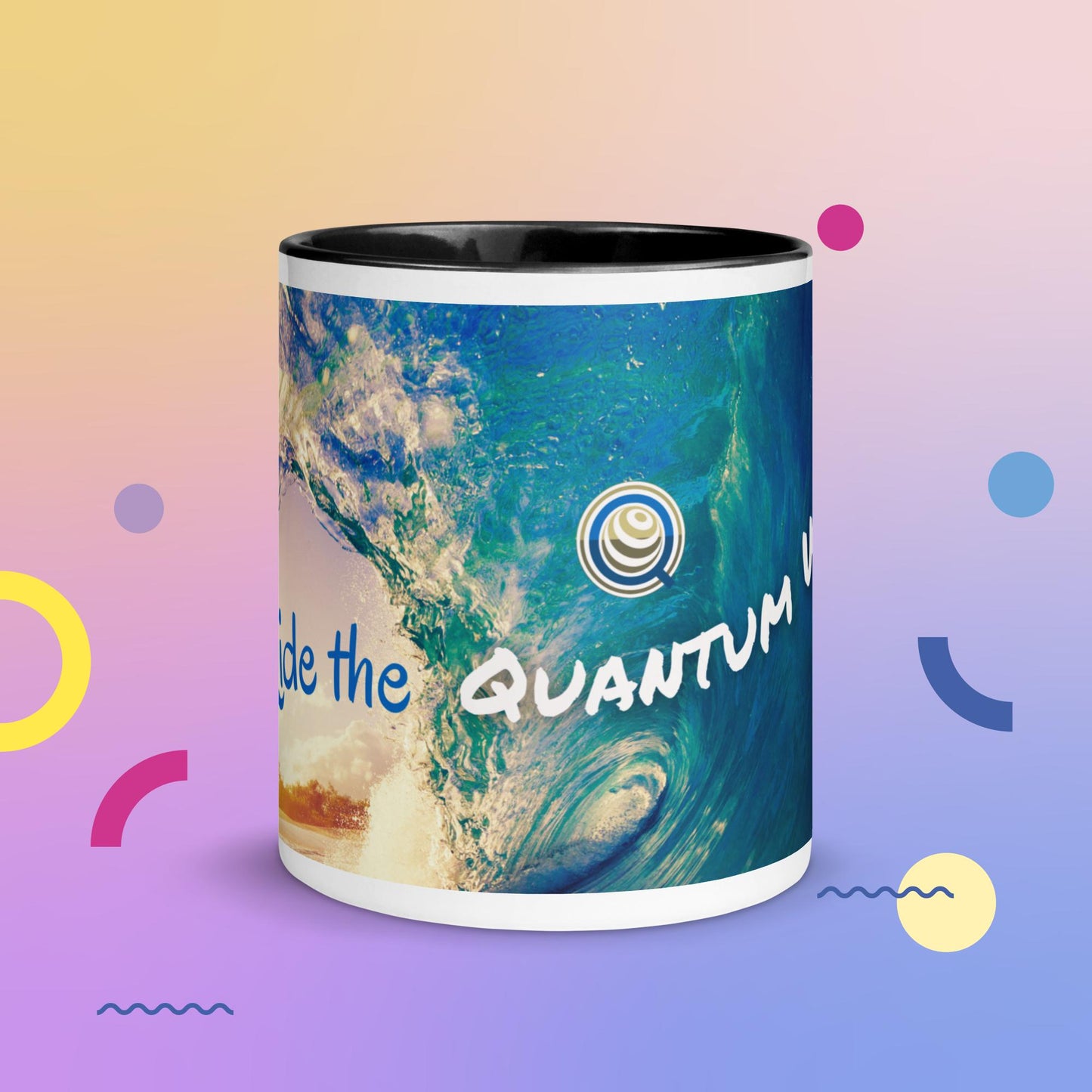 Ride the Quantum Wave QHS Mug with Color Inside