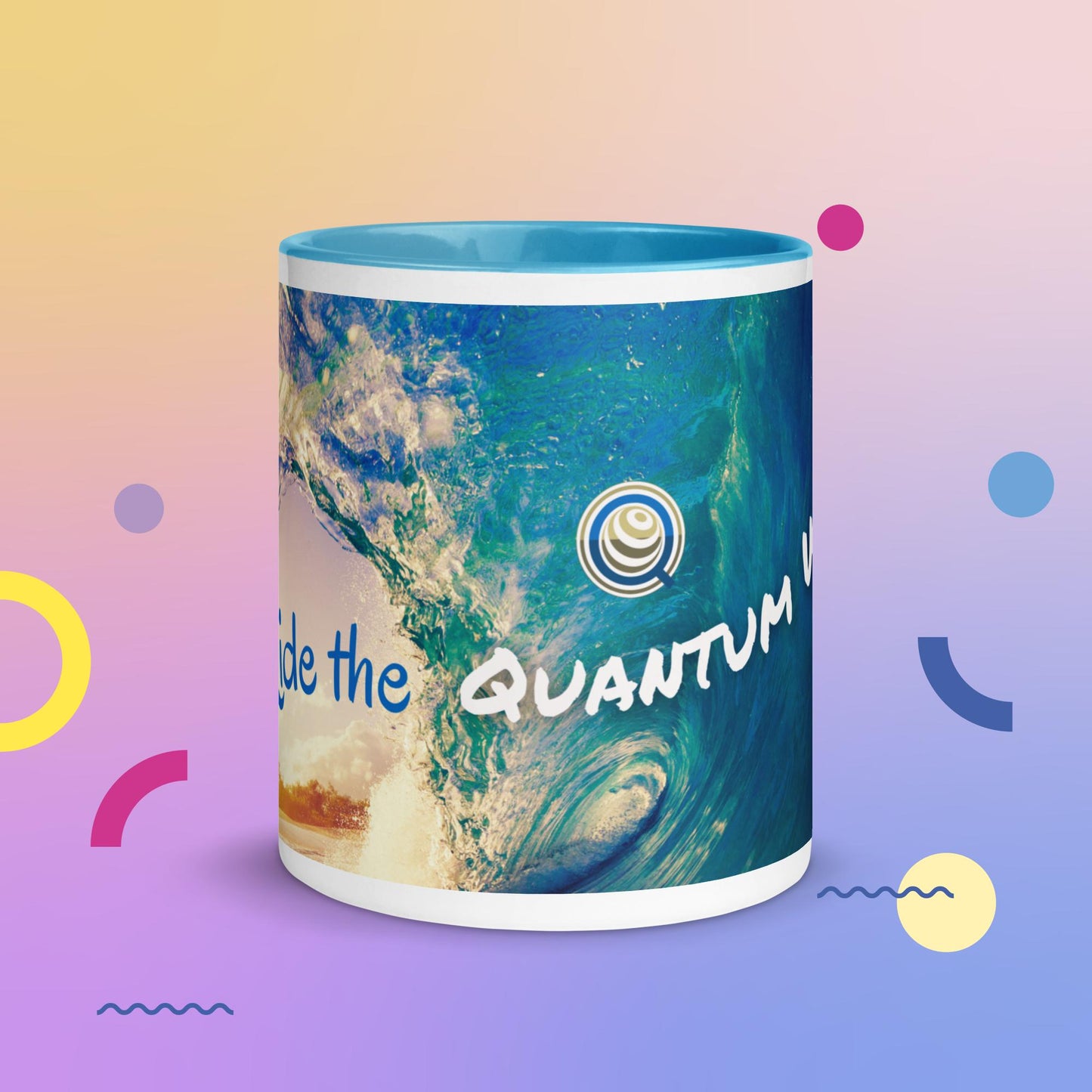 Ride the Quantum Wave QHS Mug with Color Inside