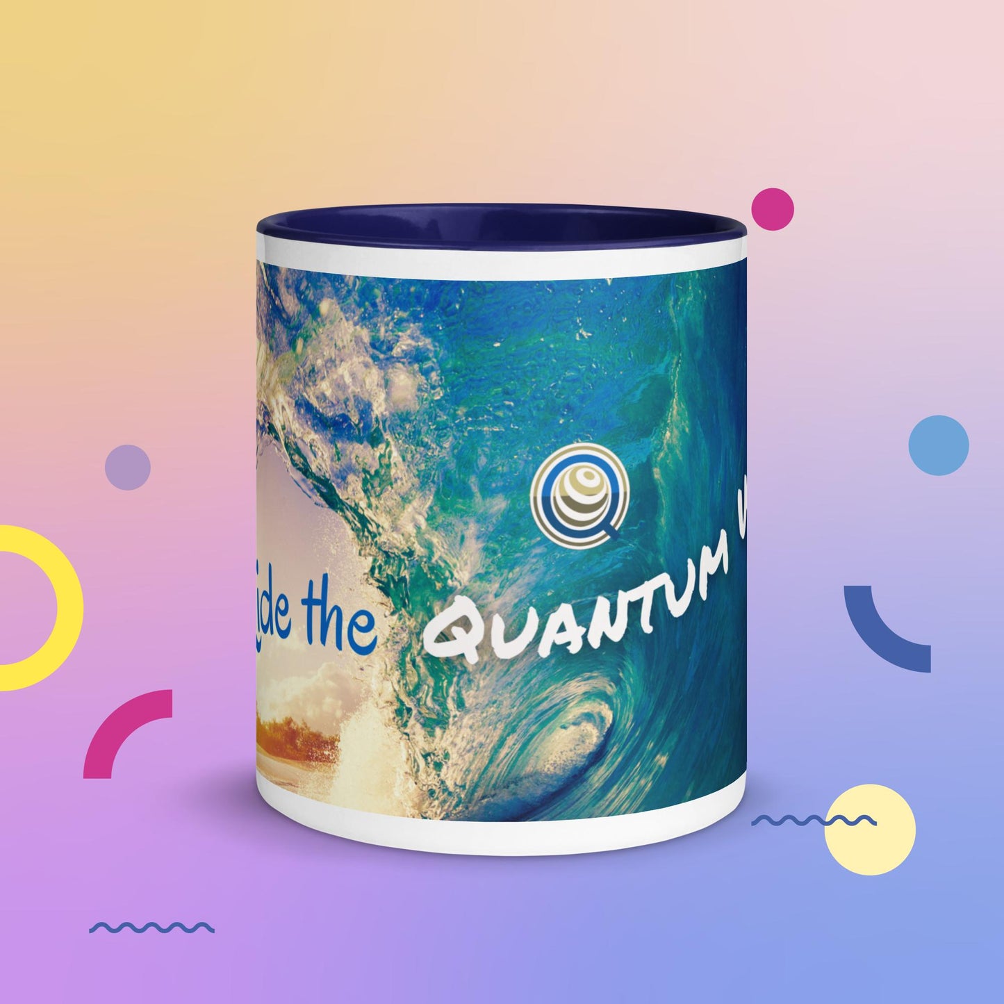 Ride the Quantum Wave QHS Mug with Color Inside
