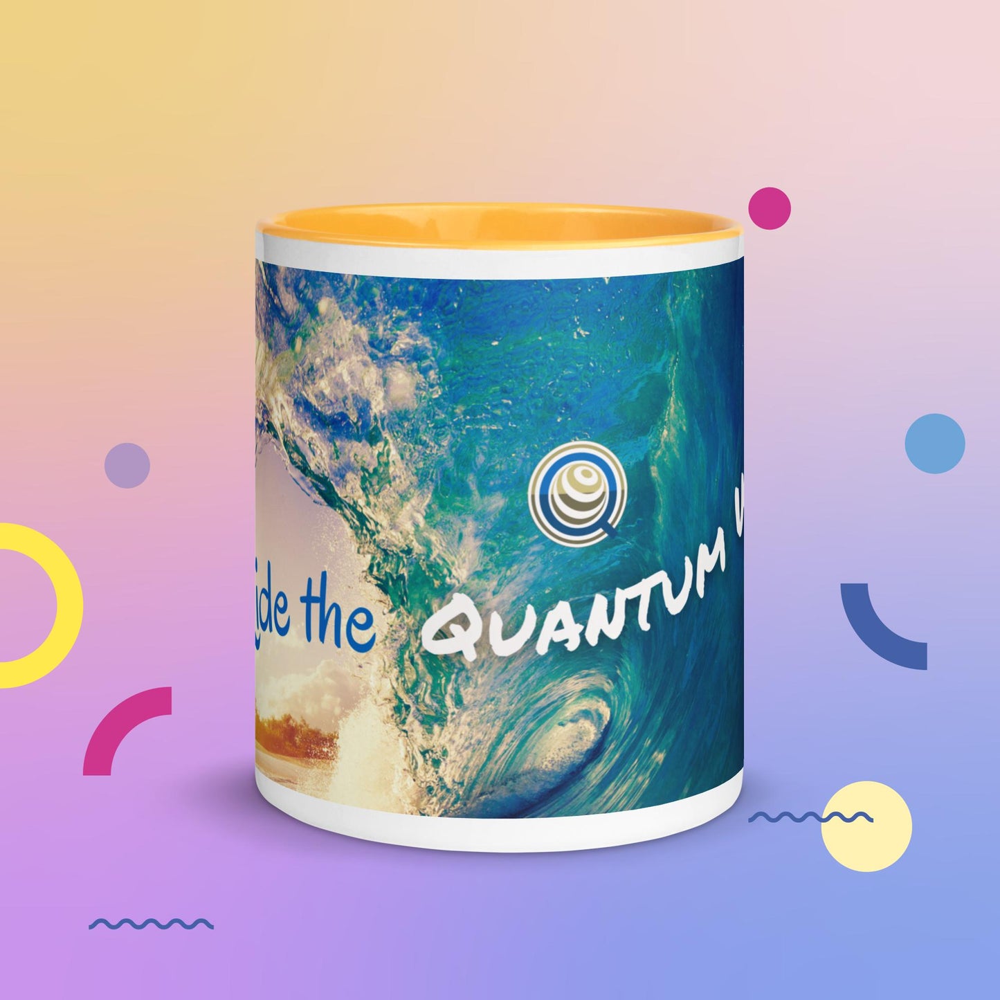 Ride the Quantum Wave QHS Mug with Color Inside