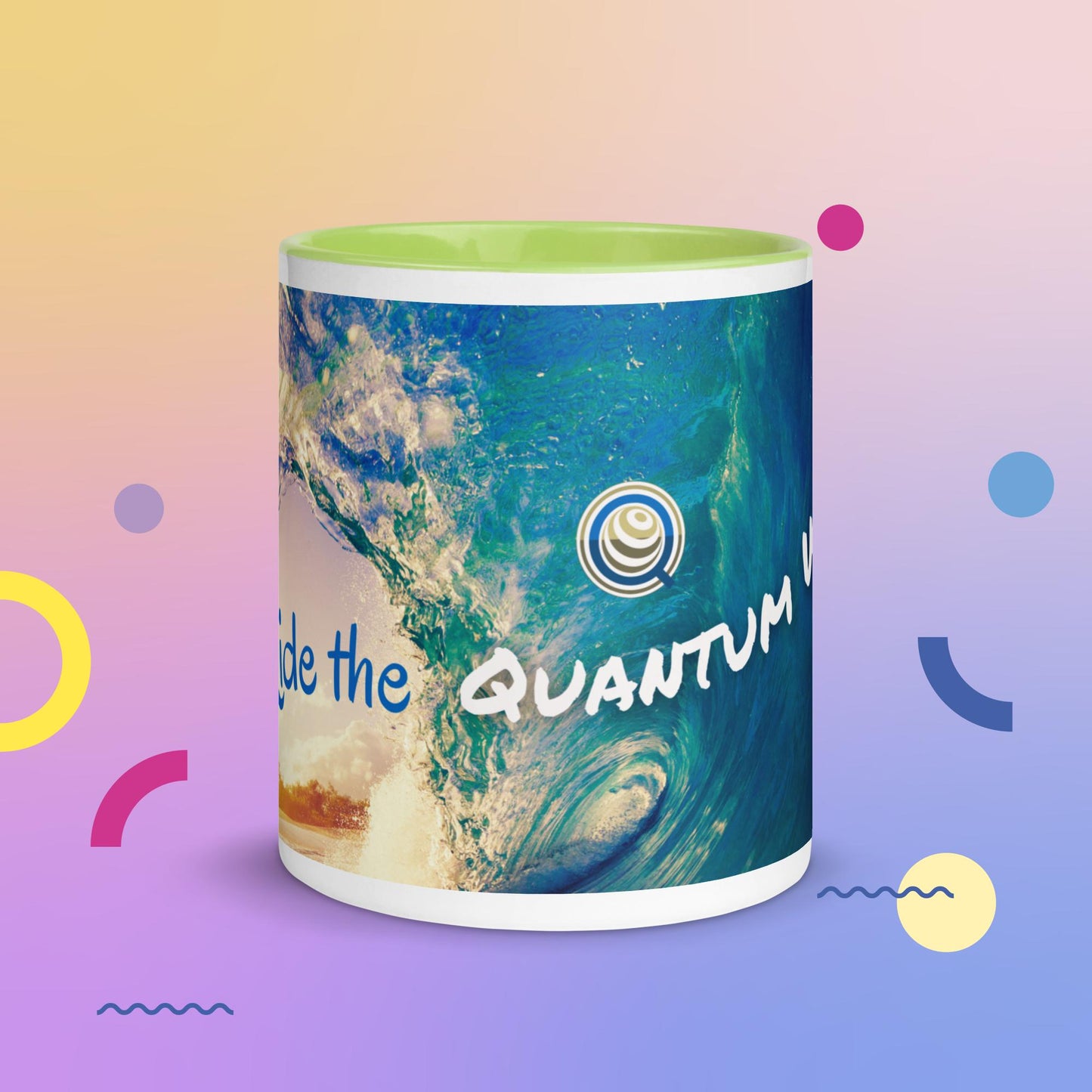 Ride the Quantum Wave QHS Mug with Color Inside