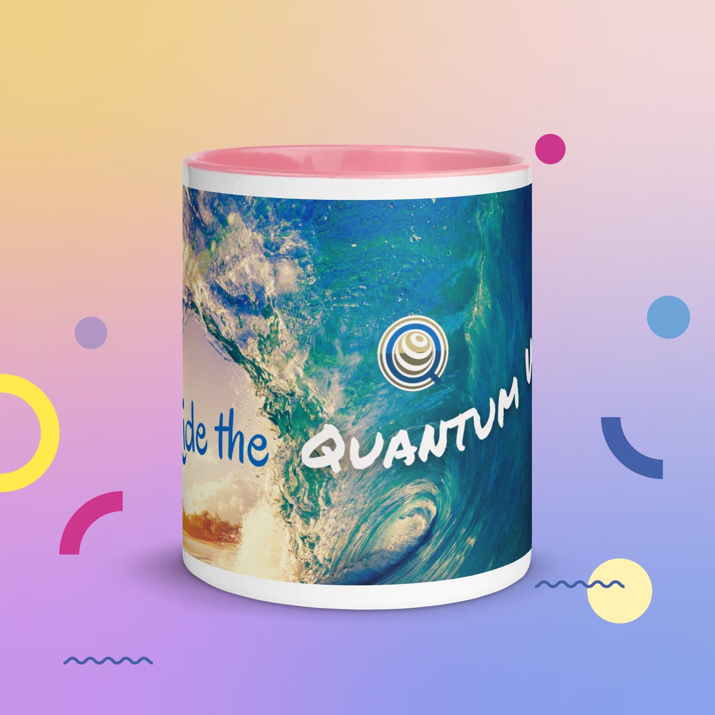 Ride the Quantum Wave QHS Mug with Color Inside