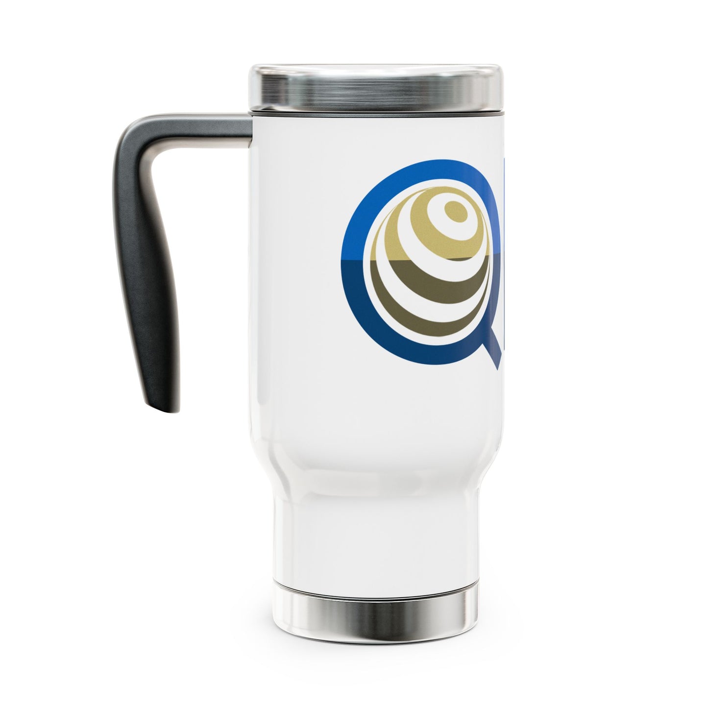 Stainless Steel Travel Mug with Handle, 14oz