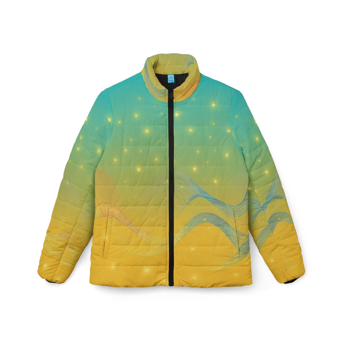 Gradient Starry Puffer Jacket — Women’s Lightweight Quilted Coat