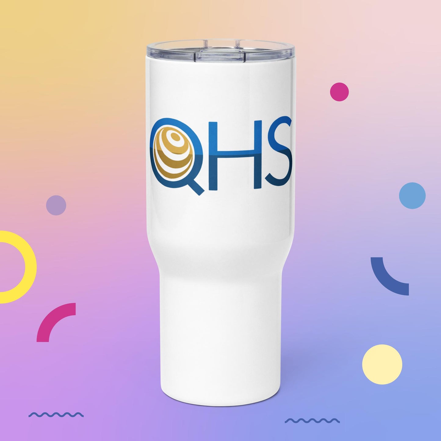 QHS Travel mug with a handle