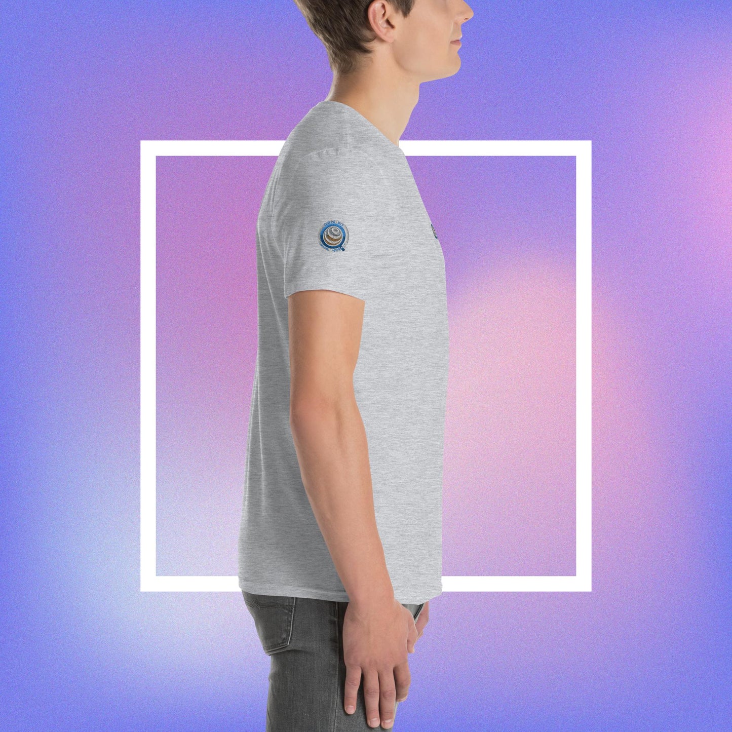 Short-Sleeve Unisex T-Shirt - with an embroidered QHS logo on the sleeve