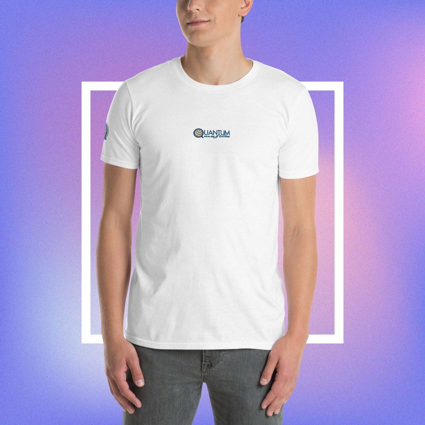 Short-Sleeve Unisex T-Shirt - with an embroidered QHS logo on the sleeve