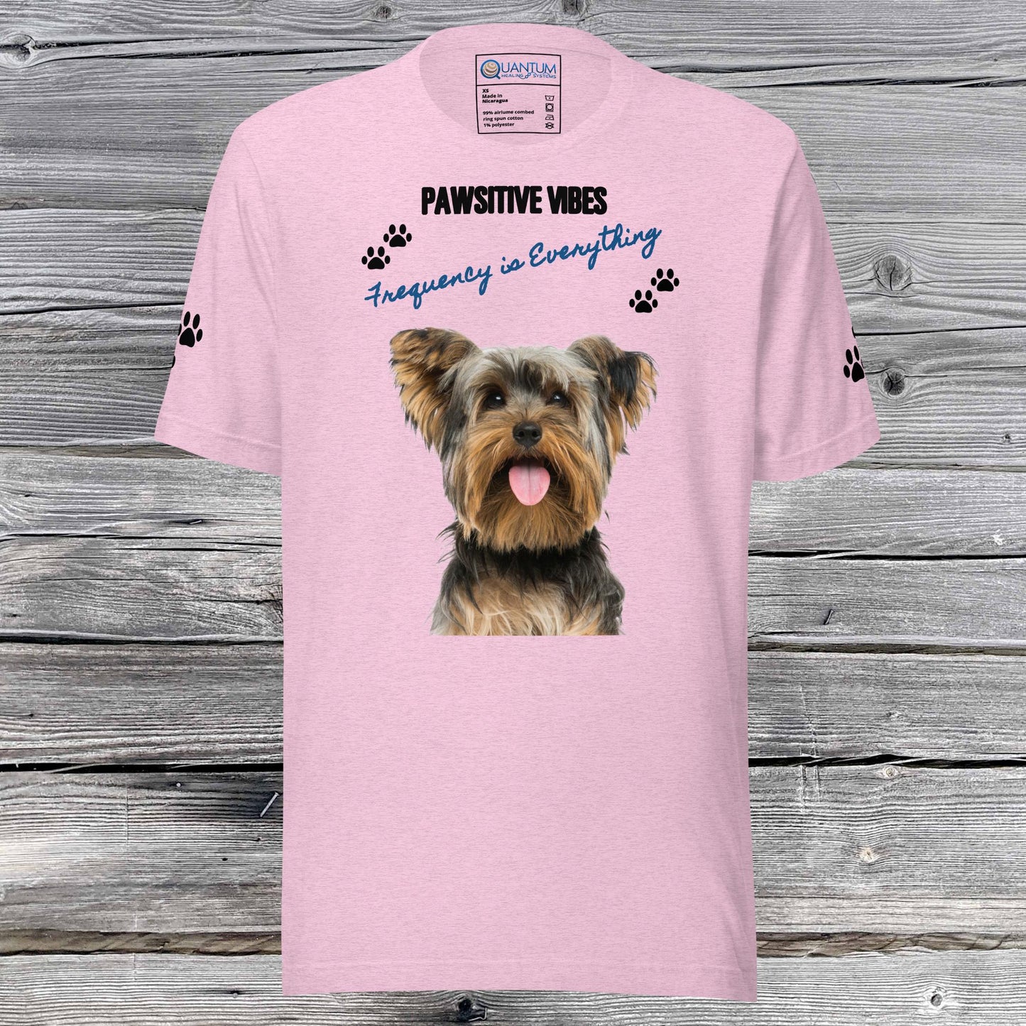 Paws with the QHS Yorkie Unisex t-shirt